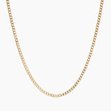 A gold-filled Cuban chain necklace with a lobster hook mechanism, displayed on a plain background.